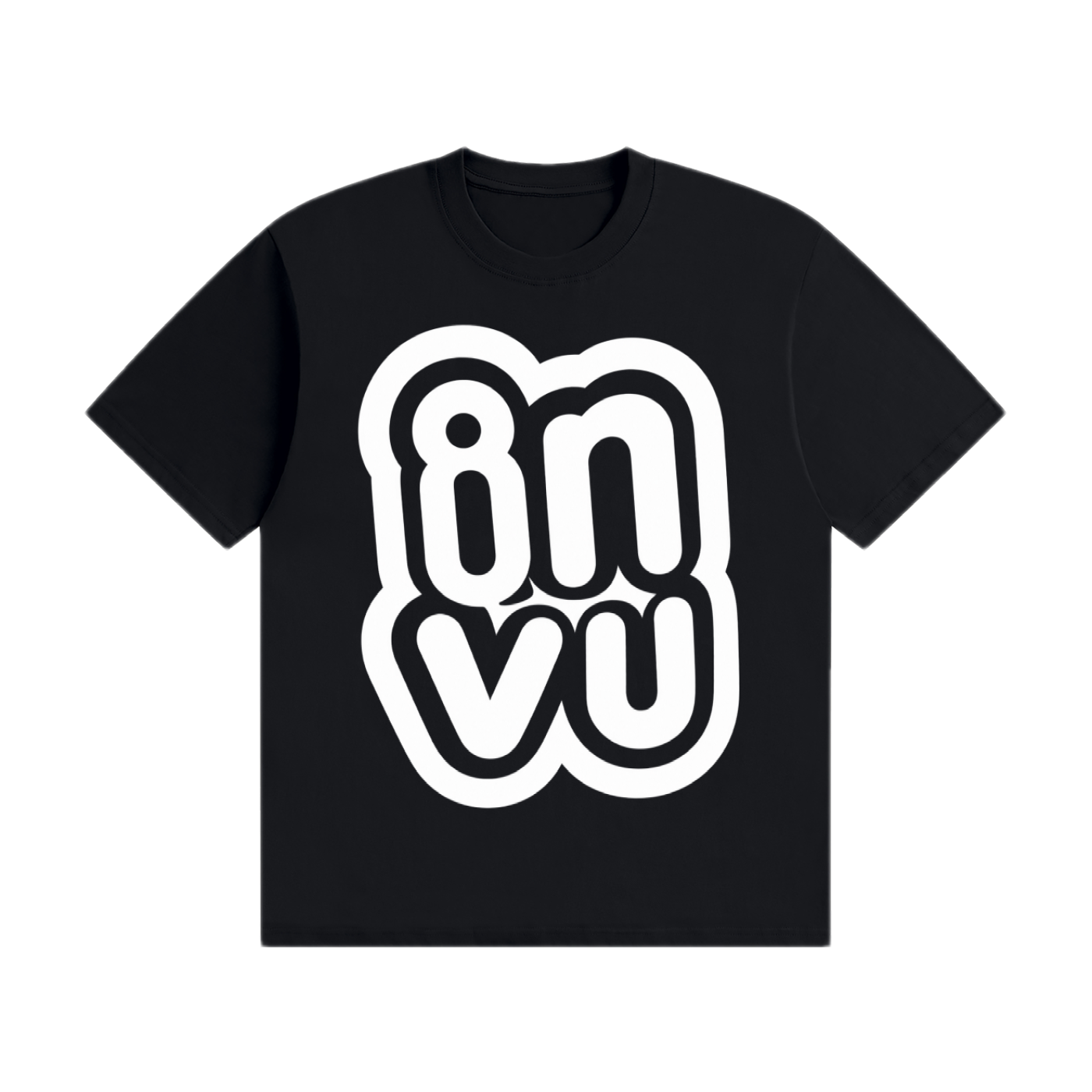Black-White INVU Logo Tee