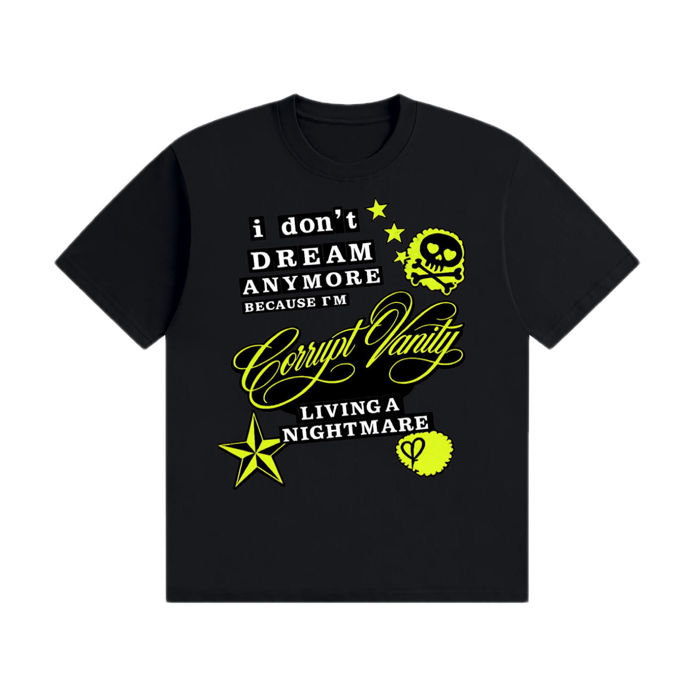 Slime Green Living a Nightmare Tee