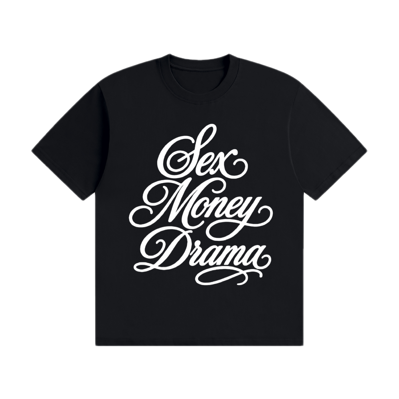 Black-White Sex Money Drama Tee