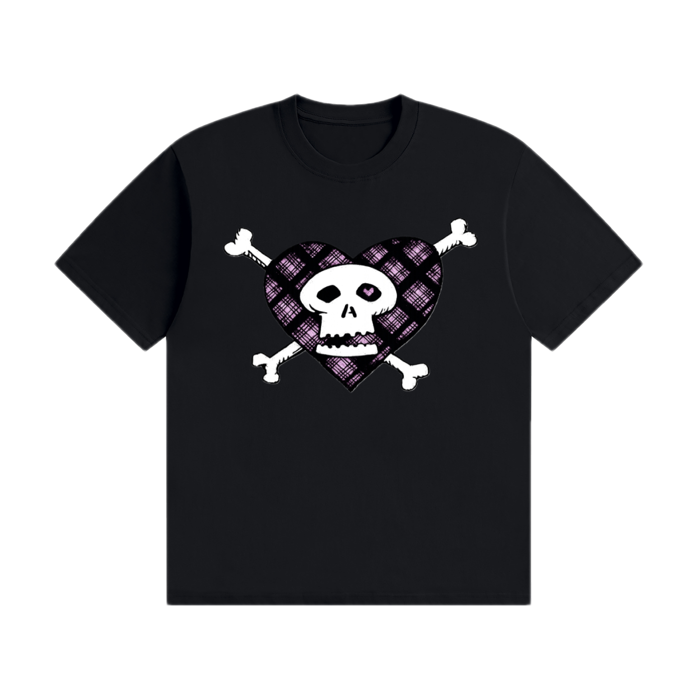 Black Skull Heart Tee