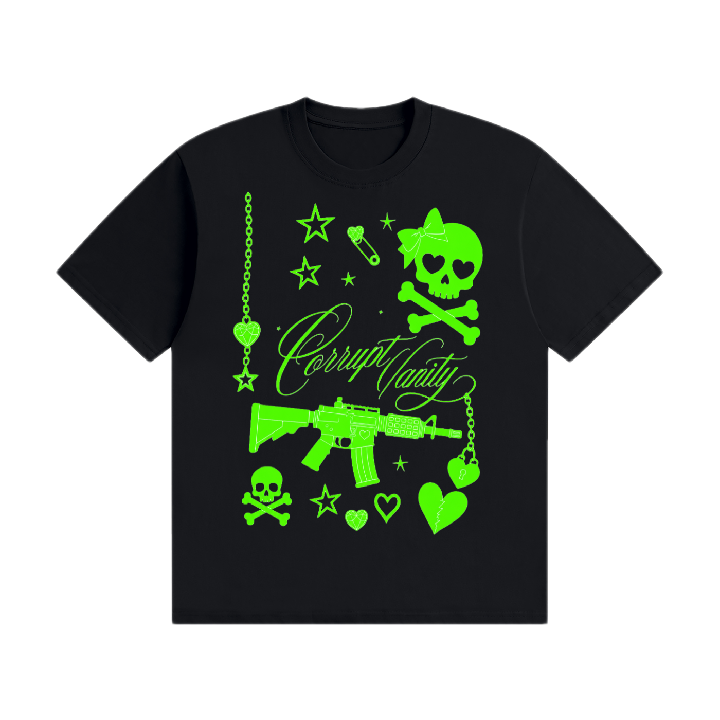 Green Heartbreaker Graphic T-Shirt